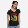 The Plague Ducktor-Womens-V-Neck-Tee-dandingeroz