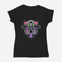 The Mission Beyond Infinity-Womens-V-Neck-Tee-glitchygorilla