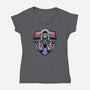 The Mission Beyond Infinity-Womens-V-Neck-Tee-glitchygorilla