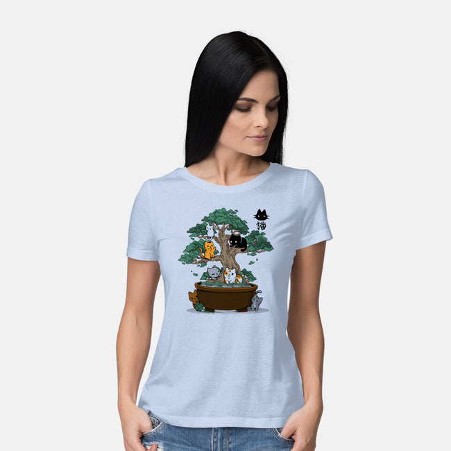 Bonsai Kittens-Womens-Basic-Tee-Vallina84