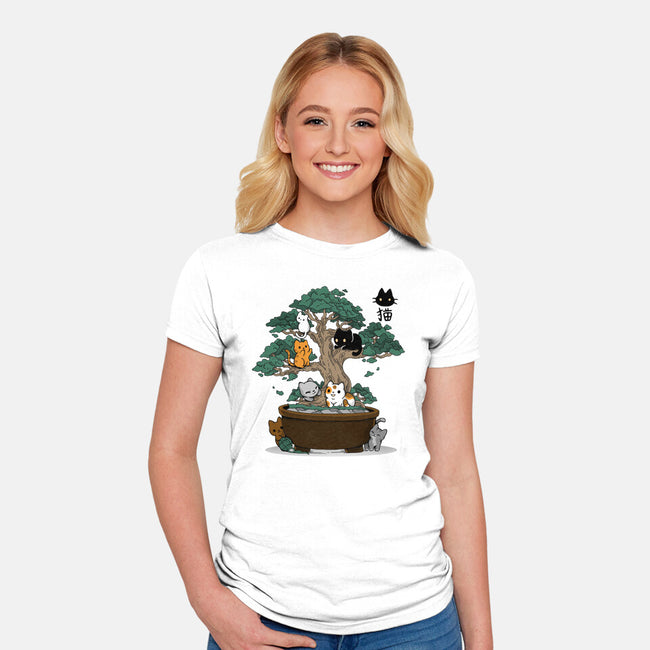 Bonsai Kittens-Womens-Fitted-Tee-Vallina84