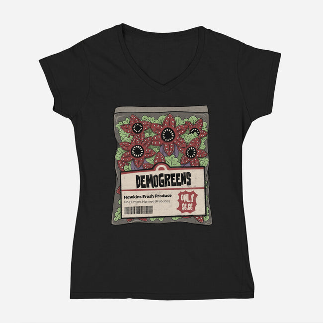 Demogreens-Womens-V-Neck-Tee-Loobs