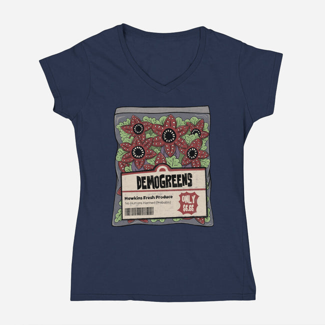 Demogreens-Womens-V-Neck-Tee-Loobs