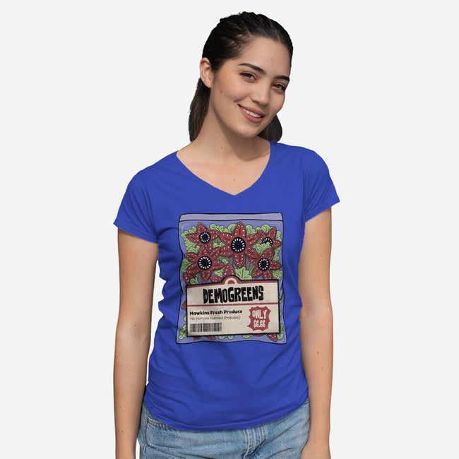 Demogreens-Womens-V-Neck-Tee-Loobs