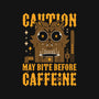 May Bite Before Caffeine-Unisex-Baseball-Tee-BadBox