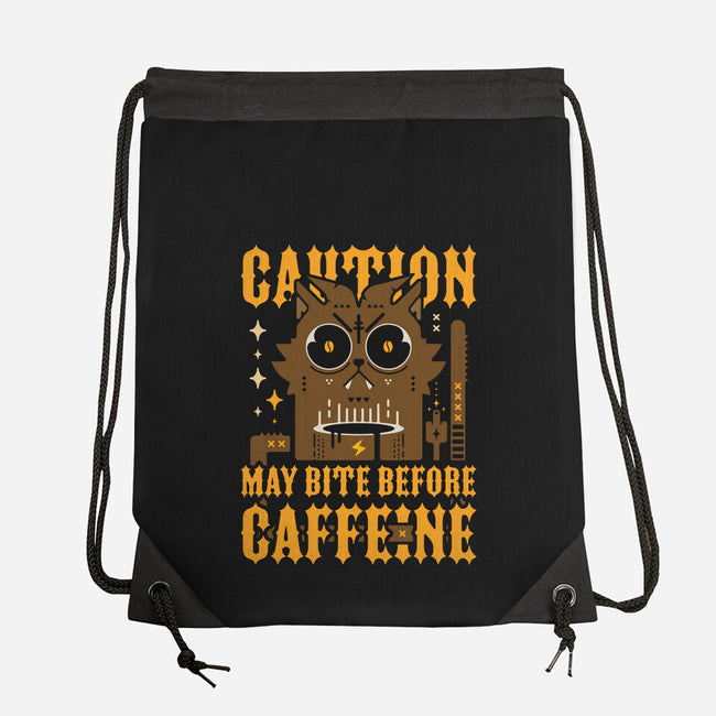 May Bite Before Caffeine-None-Drawstring-Bag-BadBox