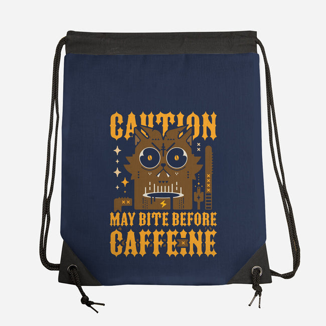 May Bite Before Caffeine-None-Drawstring-Bag-BadBox