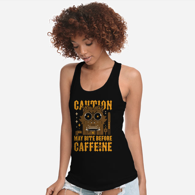 May Bite Before Caffeine-Womens-Racerback-Tank-BadBox