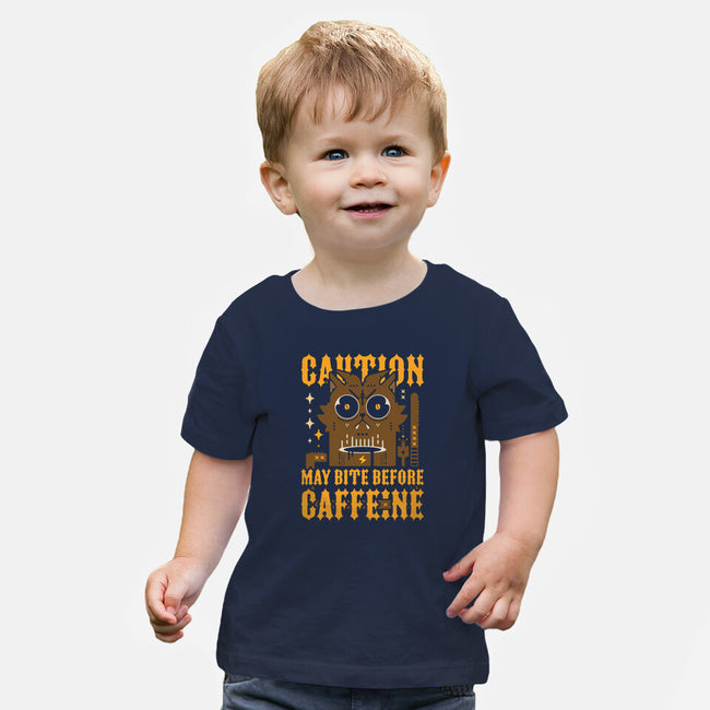May Bite Before Caffeine-Baby-Basic-Tee-BadBox