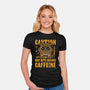 May Bite Before Caffeine-Womens-Fitted-Tee-BadBox