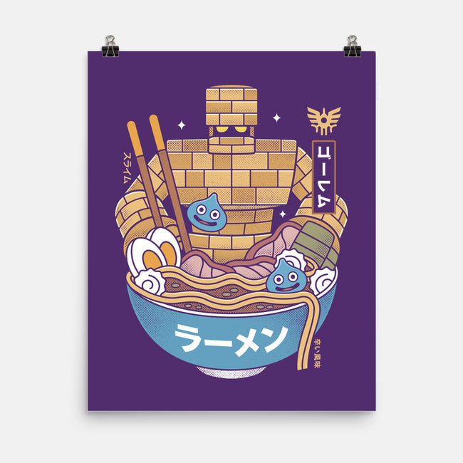 Erdrea Monsters Ramen Grunge-None-Matte-Poster-LAGELANTEE