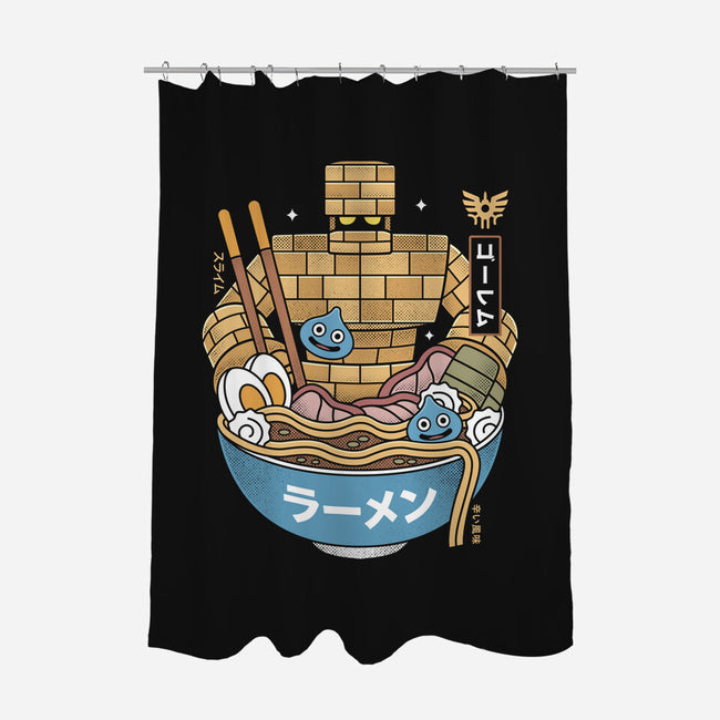 Erdrea Monsters Ramen Grunge-None-Polyester-Shower Curtain-LAGELANTEE