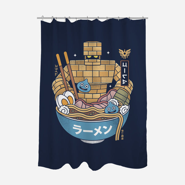 Erdrea Monsters Ramen Grunge-None-Polyester-Shower Curtain-LAGELANTEE