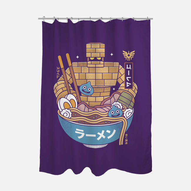 Erdrea Monsters Ramen Grunge-None-Polyester-Shower Curtain-LAGELANTEE