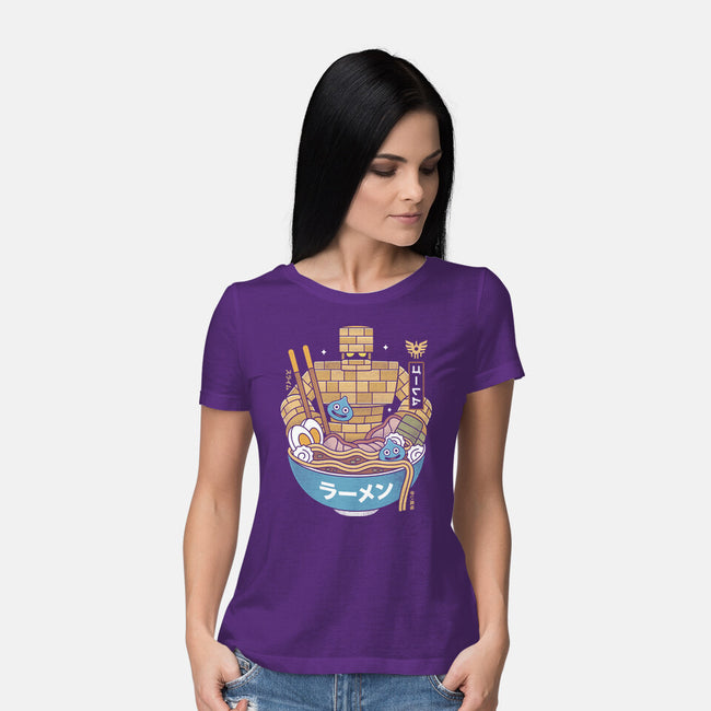Erdrea Monsters Ramen Grunge-Womens-Basic-Tee-LAGELANTEE