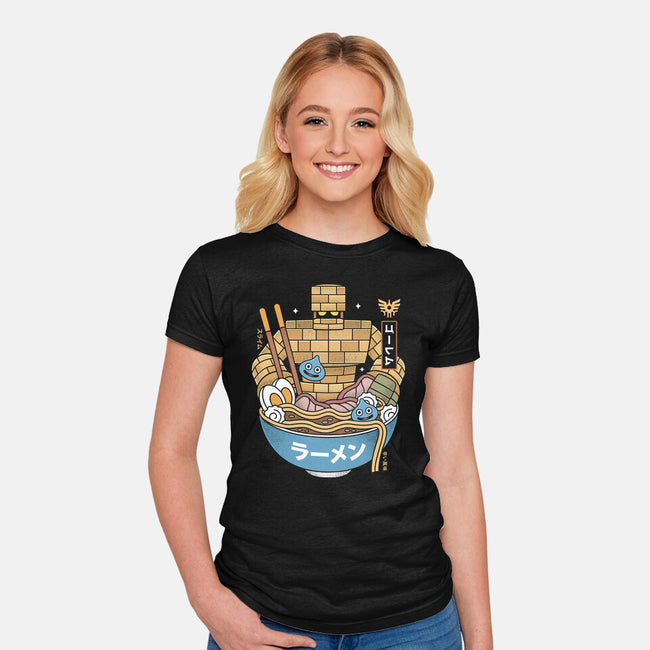 Erdrea Monsters Ramen Grunge-Womens-Fitted-Tee-LAGELANTEE
