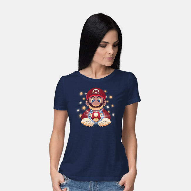 The Power Up-Womens-Basic-Tee-grevalra