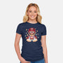 The Power Up-Womens-Fitted-Tee-grevalra