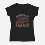 Introverted But Willing To Discuss Dogs-Womens-V-Neck-Tee-tobefonseca