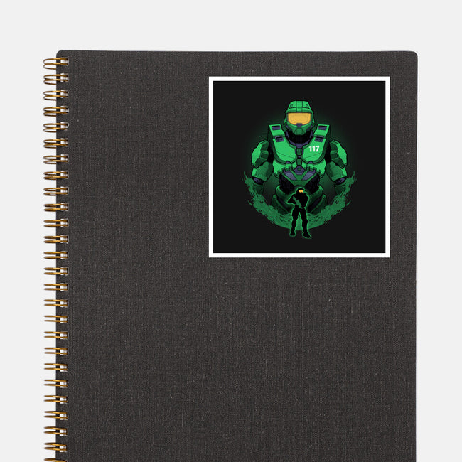 Spartan-117 Shadowwork-None-Glossy-Sticker-Astrobot Invention