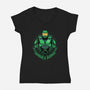 Spartan-117 Shadowwork-Womens-V-Neck-Tee-Astrobot Invention