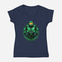 Spartan-117 Shadowwork-Womens-V-Neck-Tee-Astrobot Invention