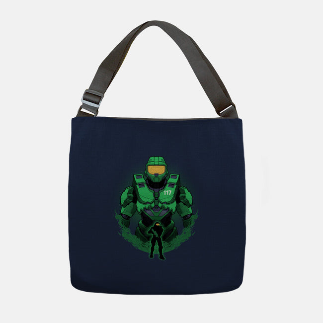 Spartan-117 Shadowwork-None-Adjustable Tote-Bag-Astrobot Invention