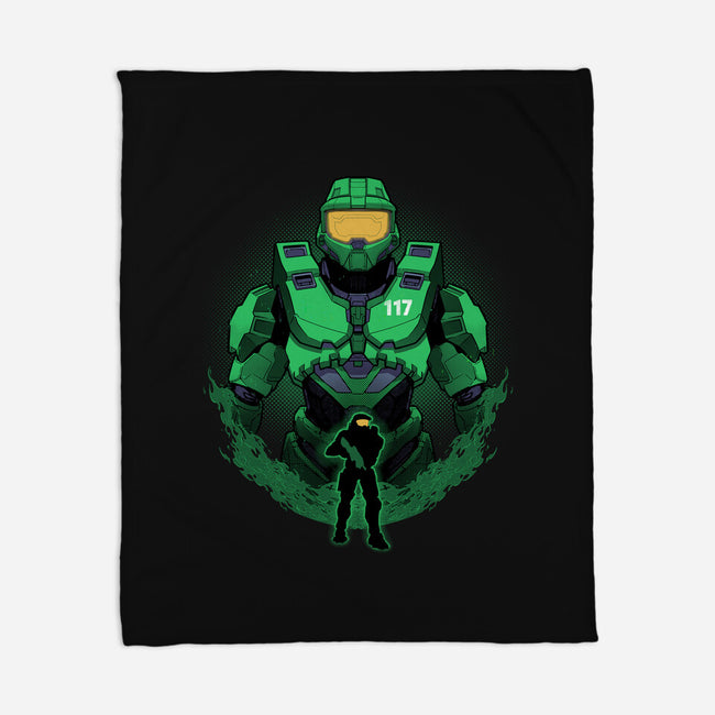 Spartan-117 Shadowwork-None-Fleece-Blanket-Astrobot Invention