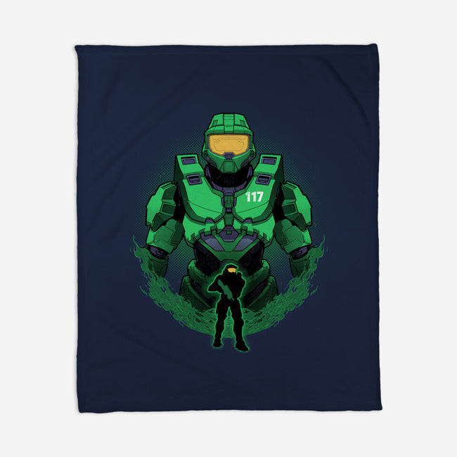 Spartan-117 Shadowwork-None-Fleece-Blanket-Astrobot Invention