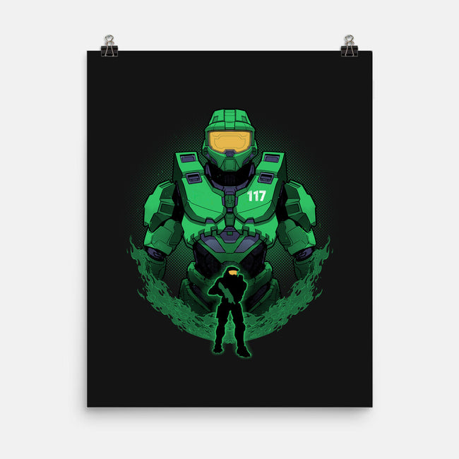 Spartan-117 Shadowwork-None-Matte-Poster-Astrobot Invention