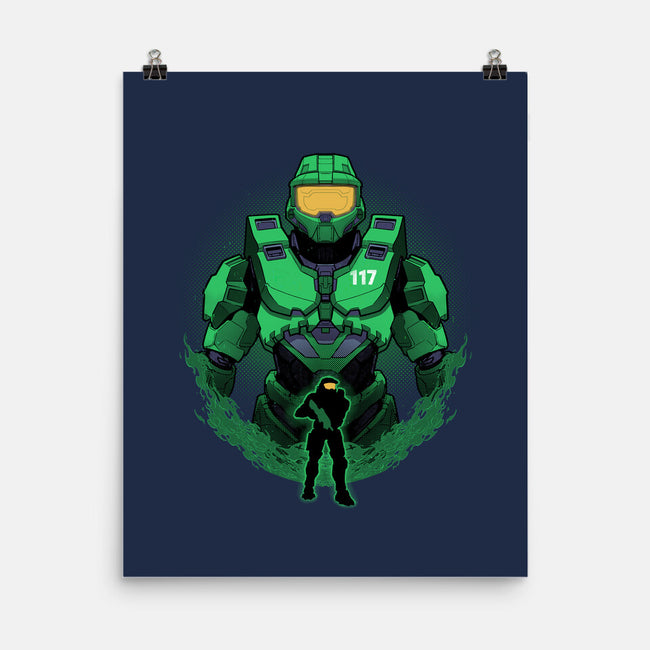 Spartan-117 Shadowwork-None-Matte-Poster-Astrobot Invention