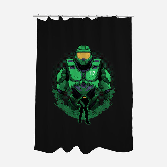Spartan-117 Shadowwork-None-Polyester-Shower Curtain-Astrobot Invention