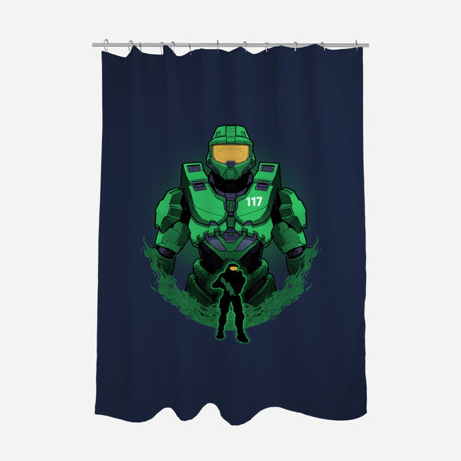 Spartan-117 Shadowwork-None-Polyester-Shower Curtain-Astrobot Invention