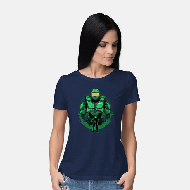 Spartan-117 Shadowwork-Womens-Basic-Tee-Astrobot Invention