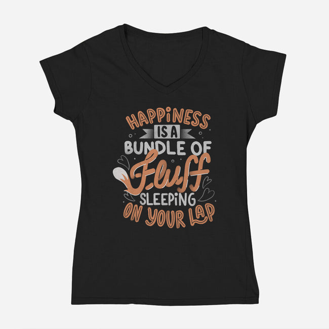 Bundle Of Fluff-Womens-V-Neck-Tee-tobefonseca