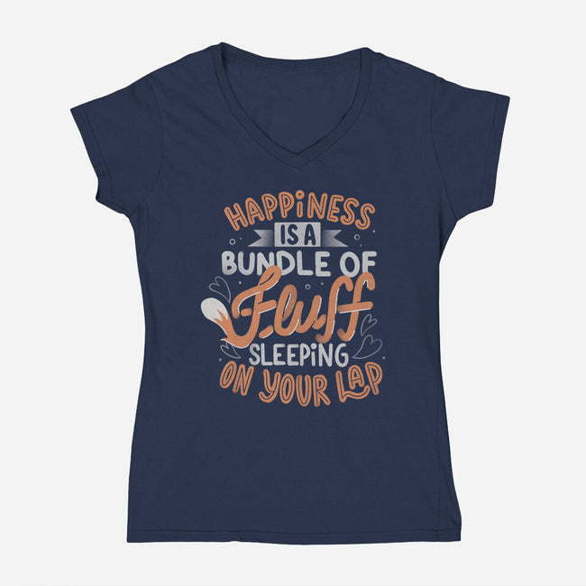 Bundle Of Fluff-Womens-V-Neck-Tee-tobefonseca