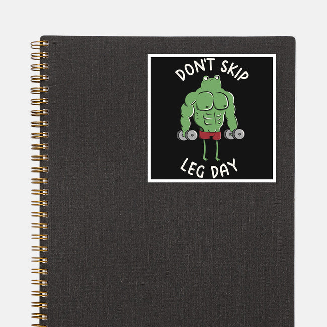 Don't Skip Leg Day-None-Glossy-Sticker-tobefonseca
