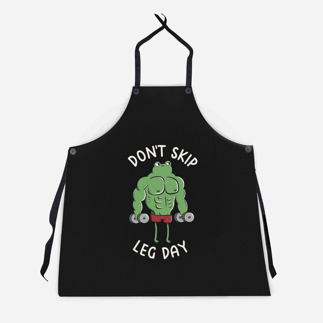 Don't Skip Leg Day-Unisex-Kitchen-Apron-tobefonseca