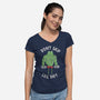 Don't Skip Leg Day-Womens-V-Neck-Tee-tobefonseca