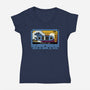 Great Wave Of Nostalgia Tape-Womens-V-Neck-Tee-tobefonseca