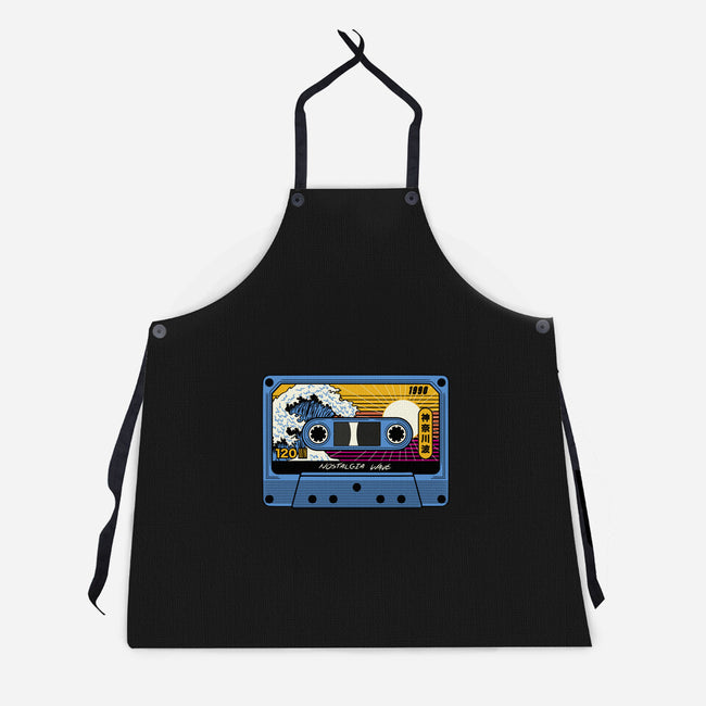 Great Wave Of Nostalgia Tape-Unisex-Kitchen-Apron-tobefonseca