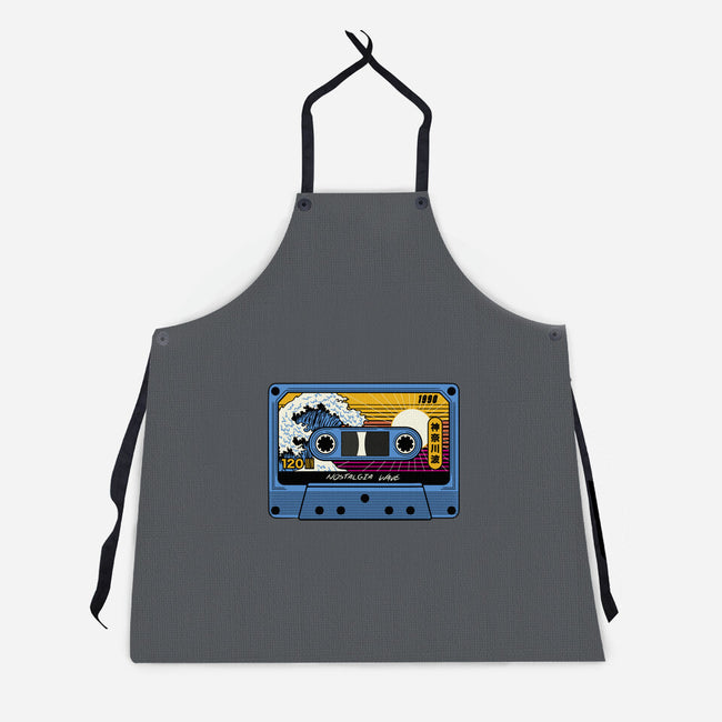Great Wave Of Nostalgia Tape-Unisex-Kitchen-Apron-tobefonseca