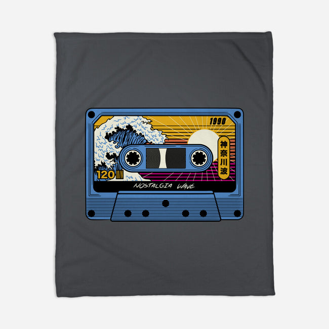 Great Wave Of Nostalgia Tape-None-Fleece-Blanket-tobefonseca