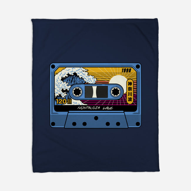 Great Wave Of Nostalgia Tape-None-Fleece-Blanket-tobefonseca