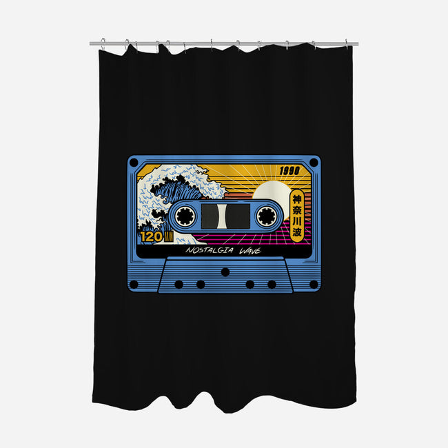 Great Wave Of Nostalgia Tape-None-Polyester-Shower Curtain-tobefonseca