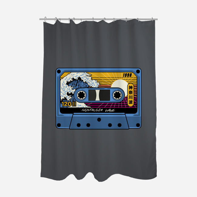 Great Wave Of Nostalgia Tape-None-Polyester-Shower Curtain-tobefonseca