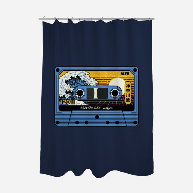 Great Wave Of Nostalgia Tape-None-Polyester-Shower Curtain-tobefonseca