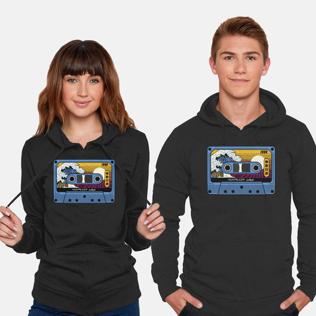 Great Wave Of Nostalgia Tape-Unisex-Pullover-Sweatshirt-tobefonseca