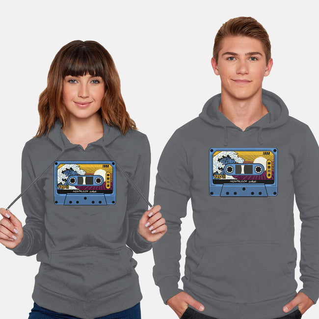 Great Wave Of Nostalgia Tape-Unisex-Pullover-Sweatshirt-tobefonseca