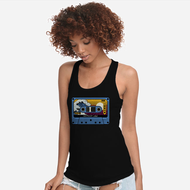 Great Wave Of Nostalgia Tape-Womens-Racerback-Tank-tobefonseca
